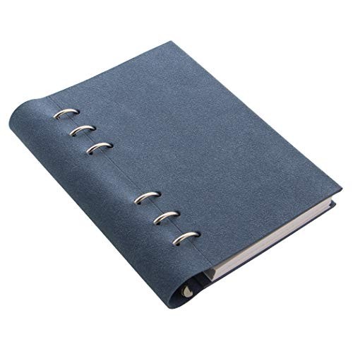 Filofax Clipbook System Planner Bible Size Blue Suede Genuine Imported Product