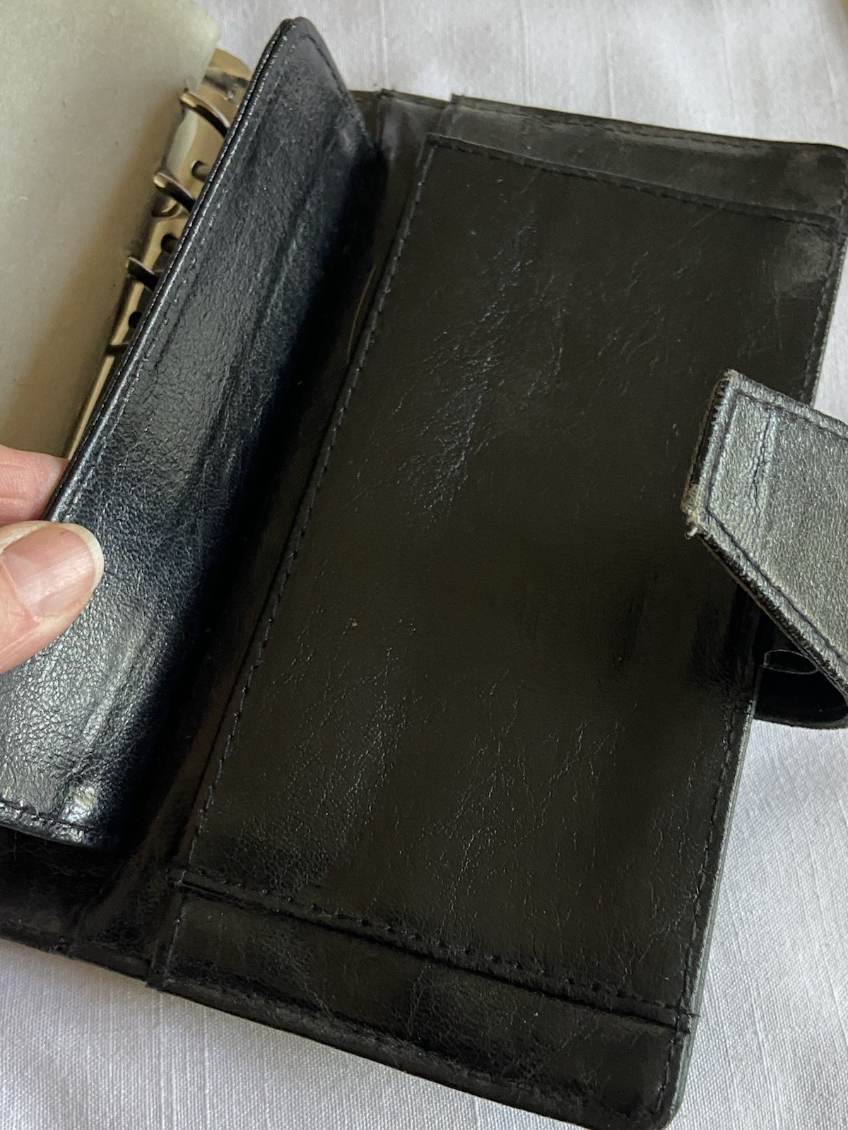 Vintage Cambridge 6 Ring Snap Compact Planner Binder Organizer – Green/Black