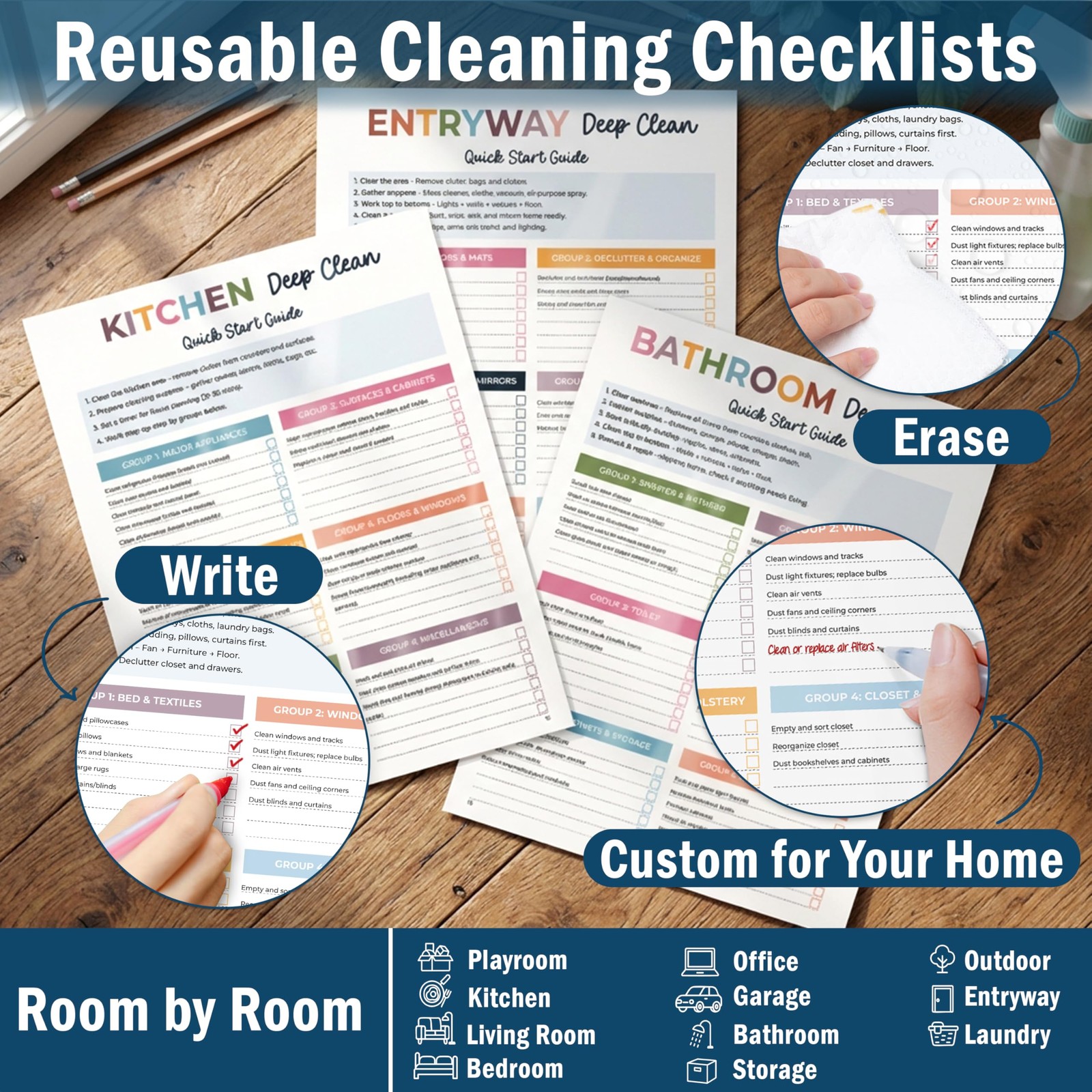 BLOOMOST ADHD Cleaning Planner – Daily, A4, Version 2