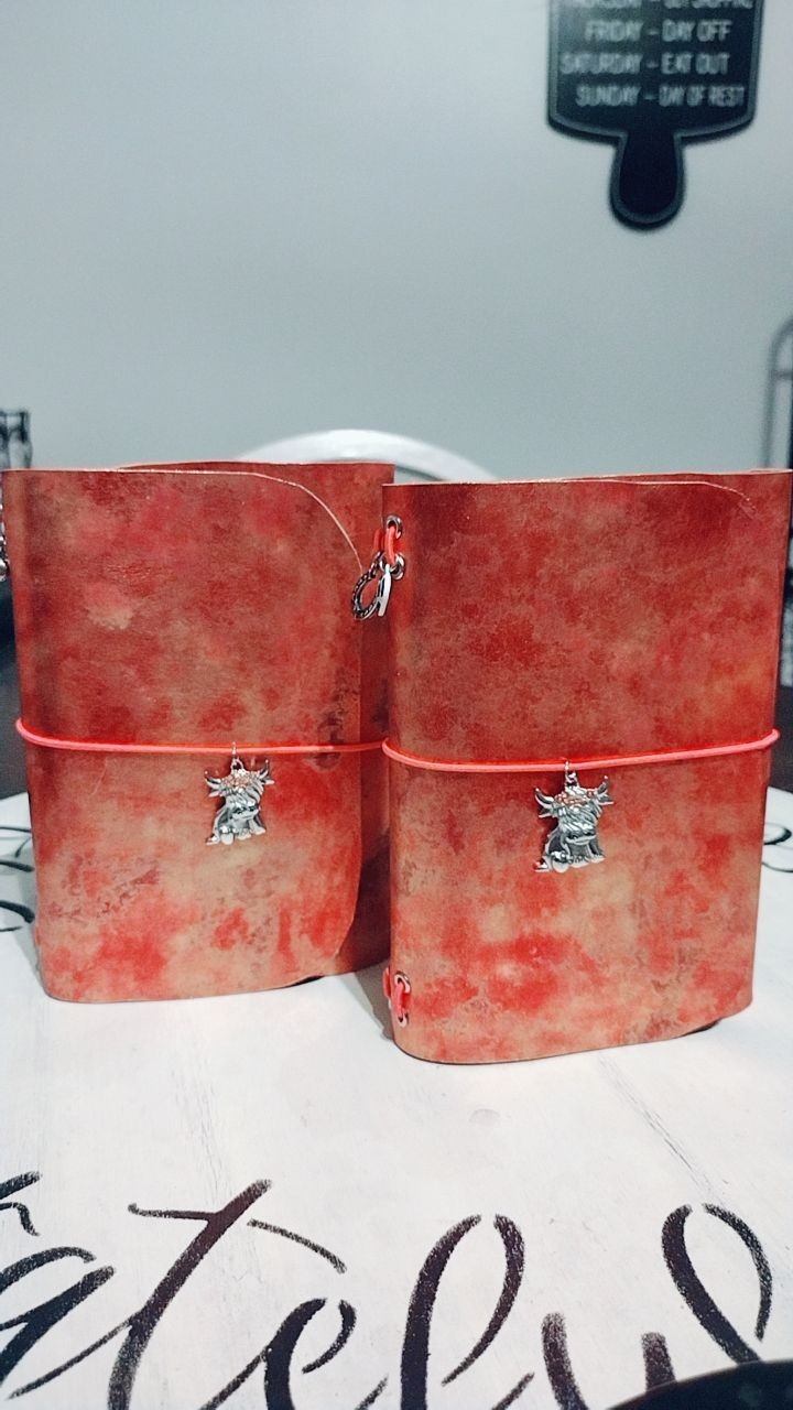 Passport size genuine Italian leather journal