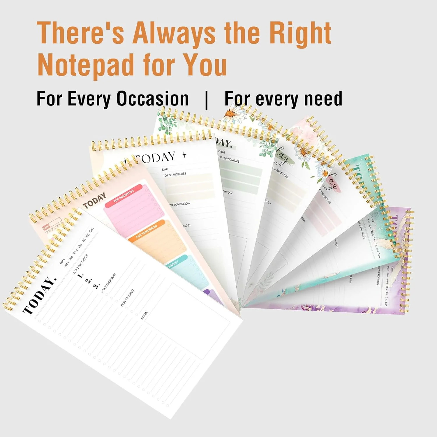 (6.5 x9.8), To Do List Notebook for Work, Undated Daily Planner Organizer for Ta