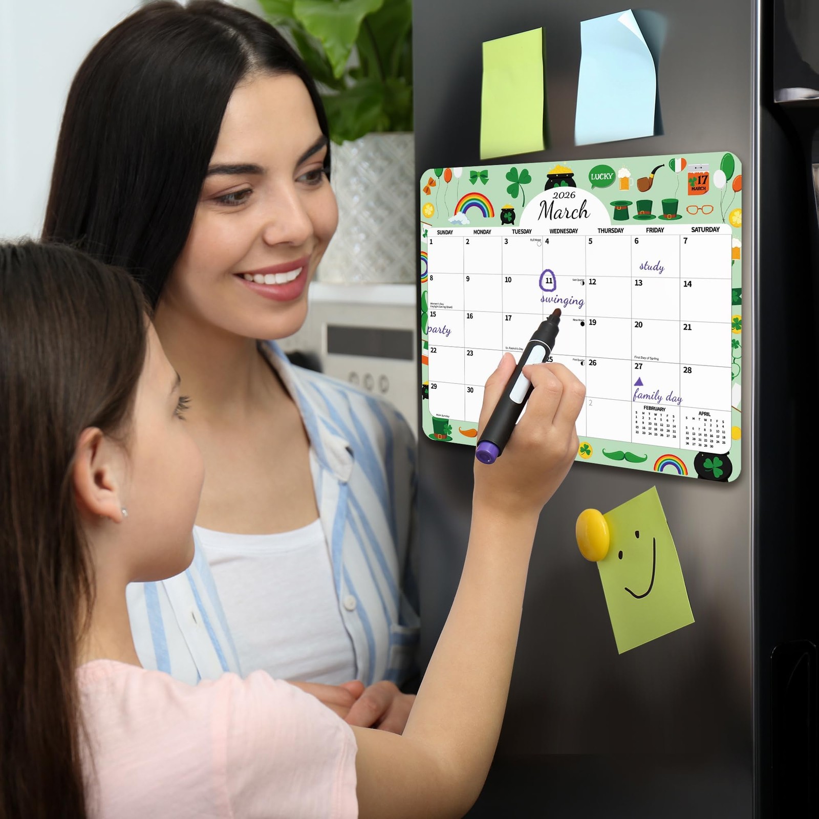 2026 2027 Magnetic Calendar for 8 inches X 10 inches, Season and Holidays 02