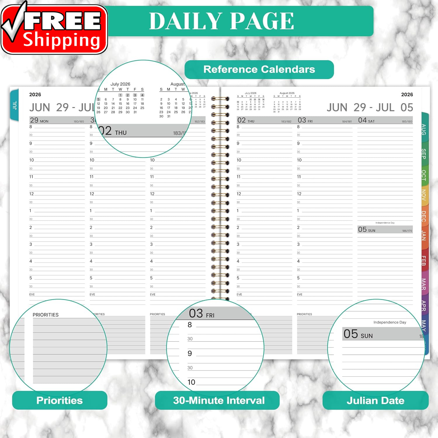 Appointment Book – 2026-2027 Daily Hourly Planner, July 2026 to June 2027 | Stro