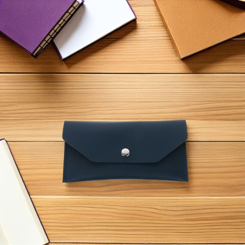 2Pcs Slim PU Cash Envelope Wallet Reusable Money Holder Travel Document Pouch