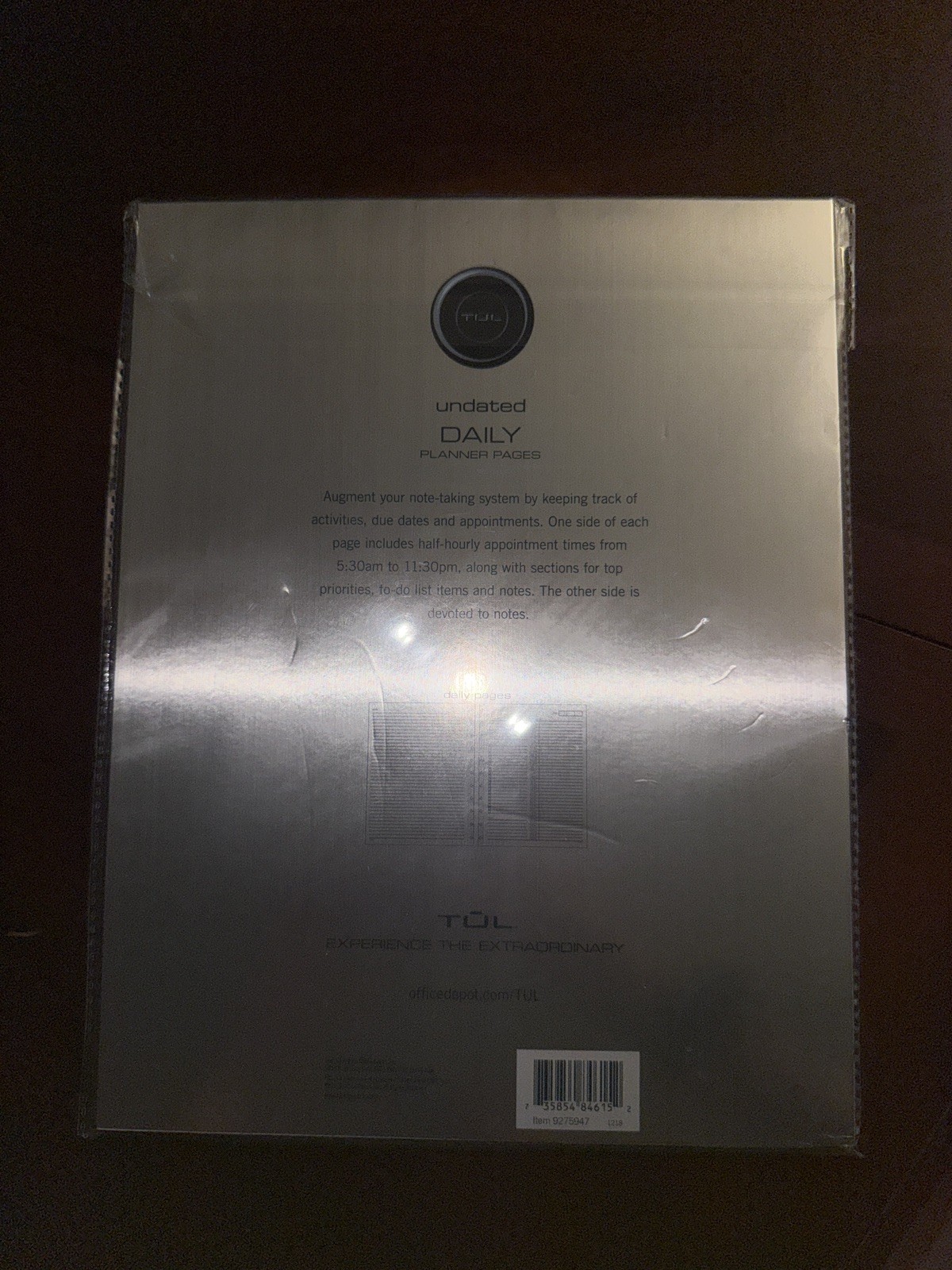 TUL Discbound Undated Daily Planner Refill Pages, Undated, 50 Sheets Letter Size