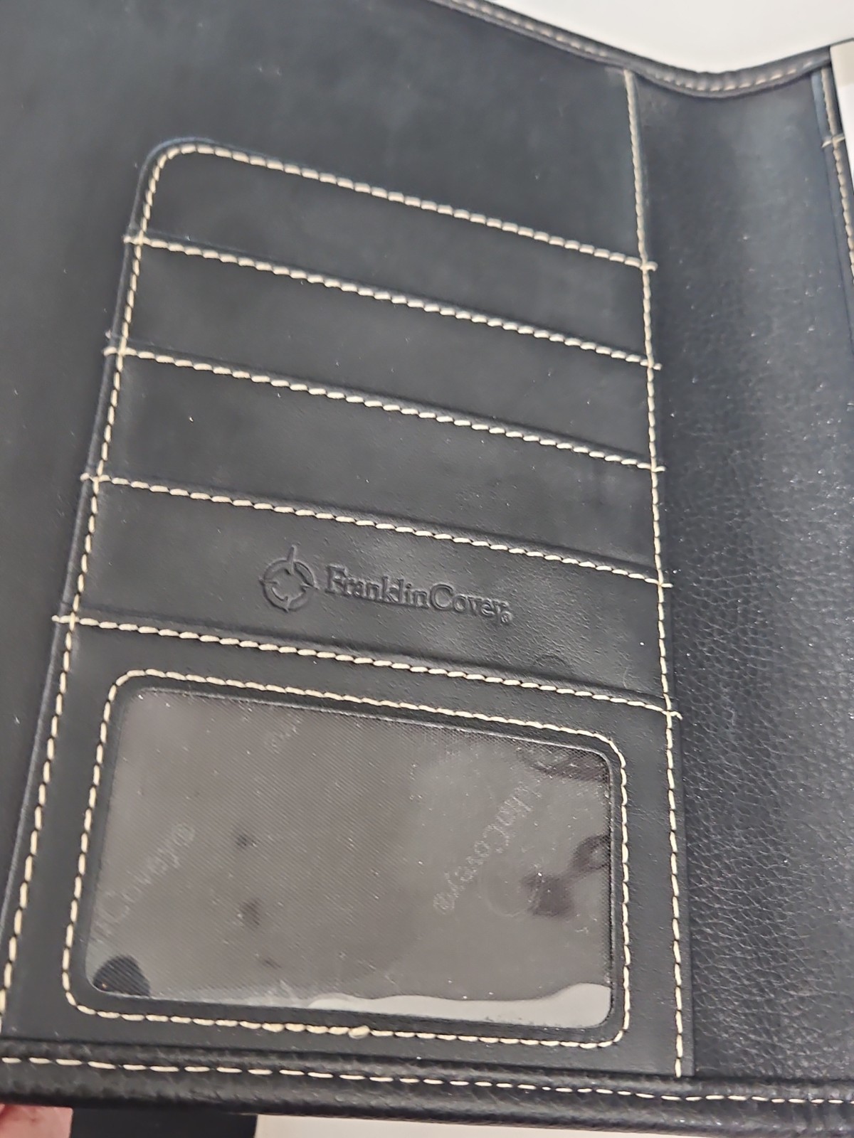 Franklin Covey 763500 Planner Notebook 9×7” Snap Closure Black “Leather”