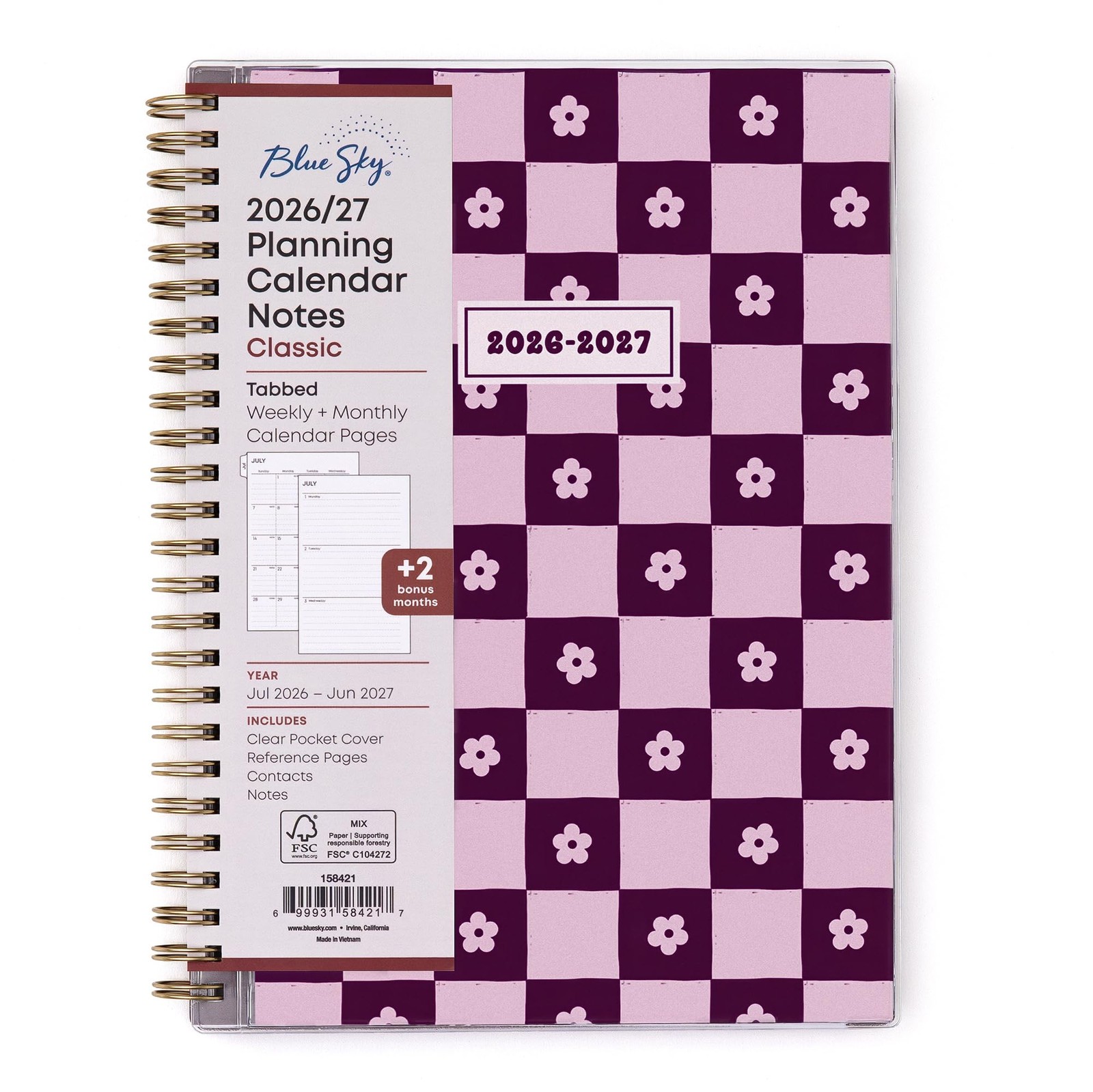 Blue Sky 2026-2027 Weekly and Monthly 5.875″ x 8.625″, Mayla- 2026/2027