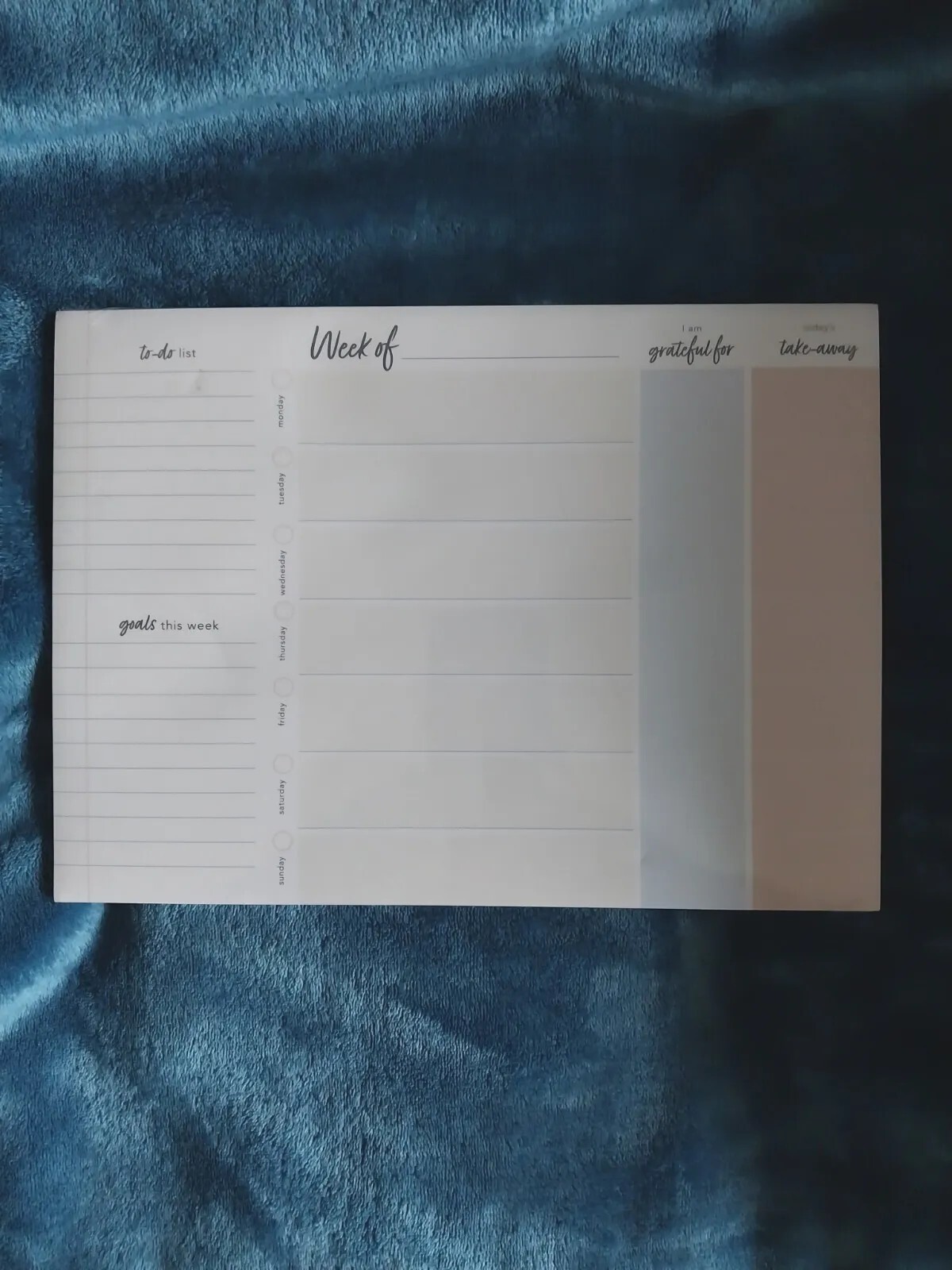 Paperage Weekly Planner Notepad 60 Tear-Off Sheets