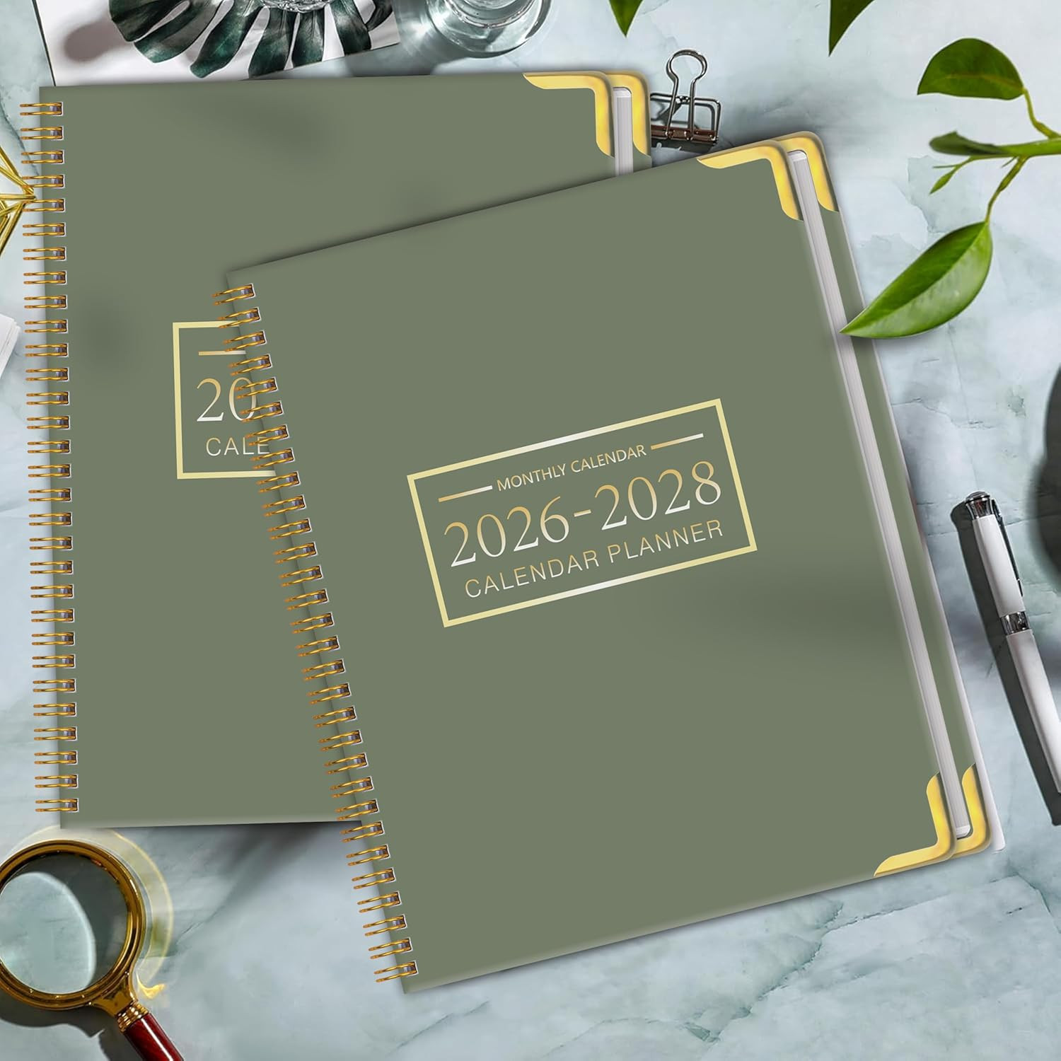 Monthly Planner 2026-2028 Hard Cover with Metal Corner 3 Year Calendar 2026-2027