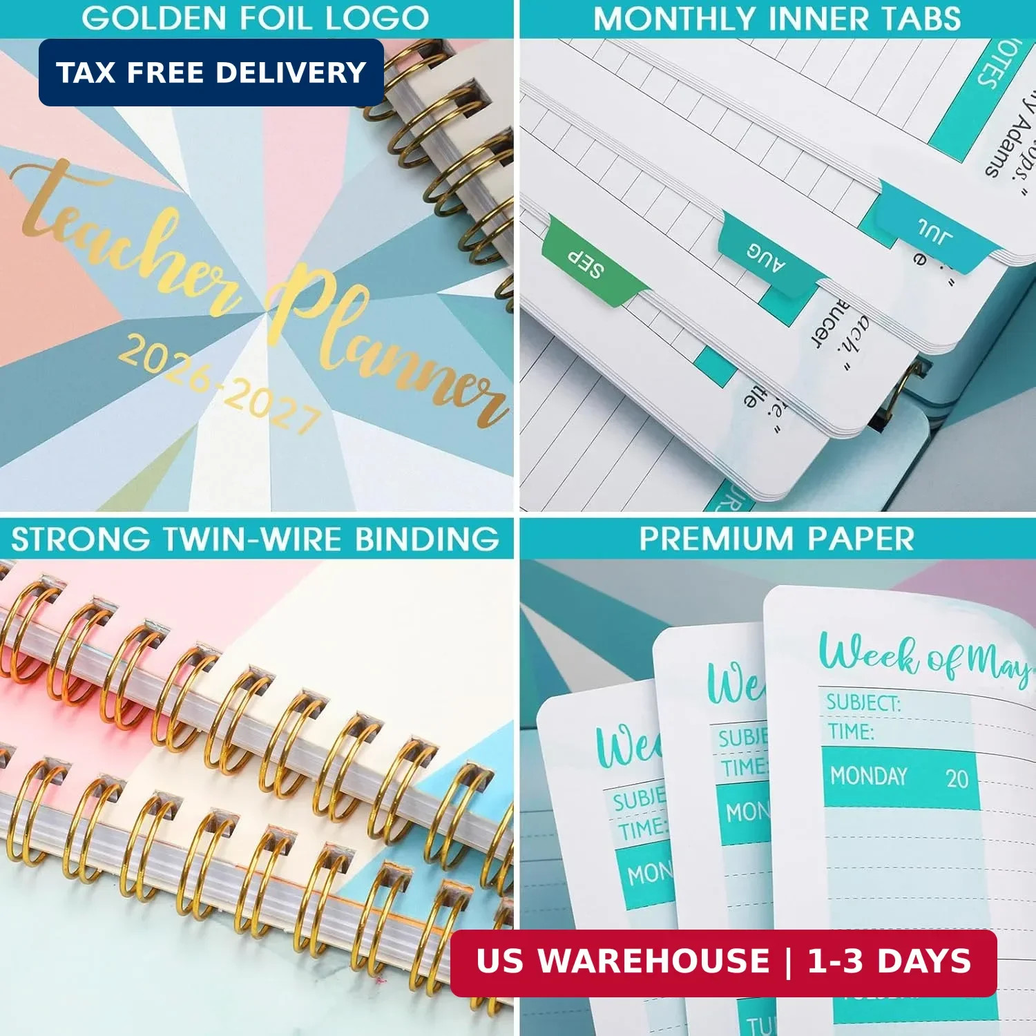 Teacher Planner 2026-2027 – Teacher Lesson Planner 2026-2027, 9″ x 11″, Jul.2026