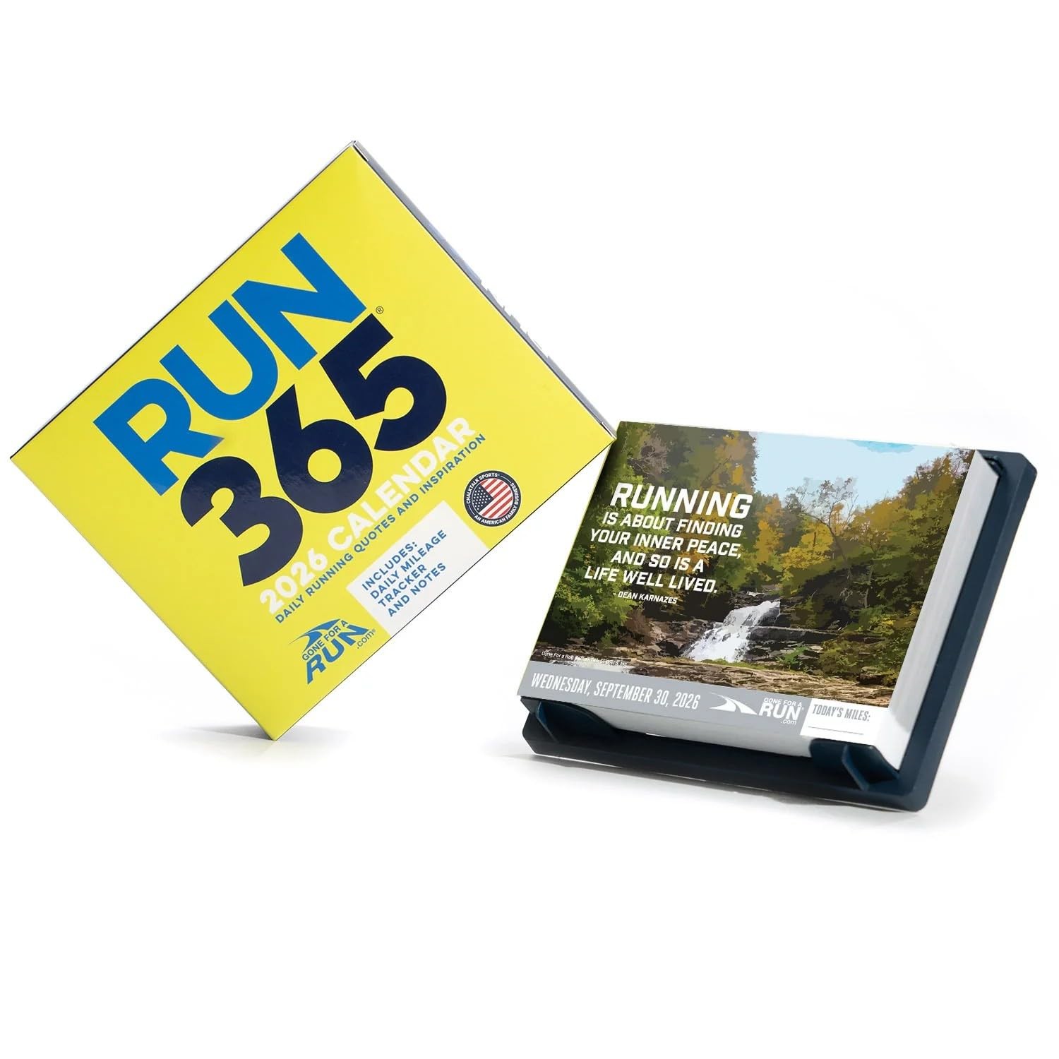 Gone for a Run 2026 Runner’s Daily Desk Calendar Running Quotes and…
