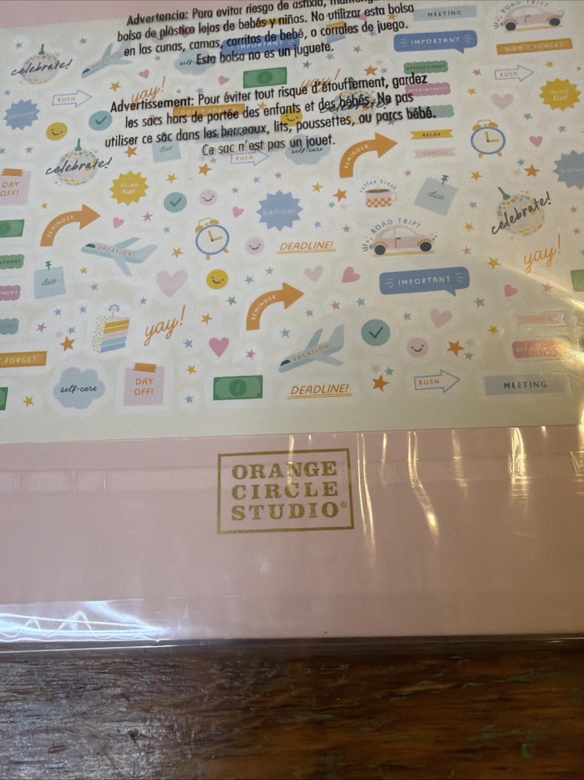 Orange Circle Studio My Week 17 Month Desk Calendar Organizer. New, Sealed.
