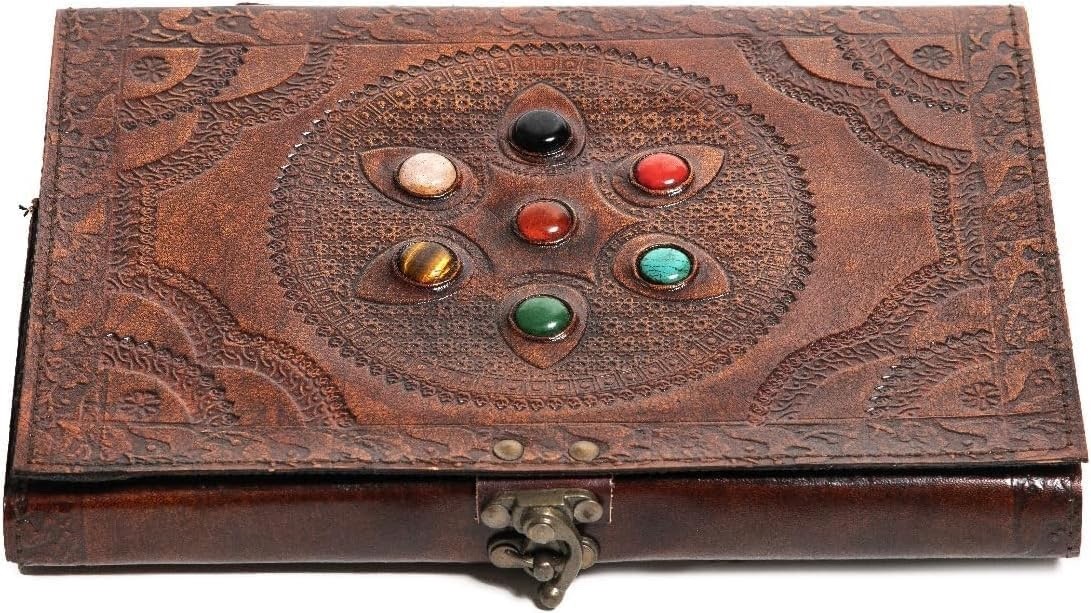 Large Handmade Leather Journal7x10Vintage Diary Notebook DoubleLock200Blank Page