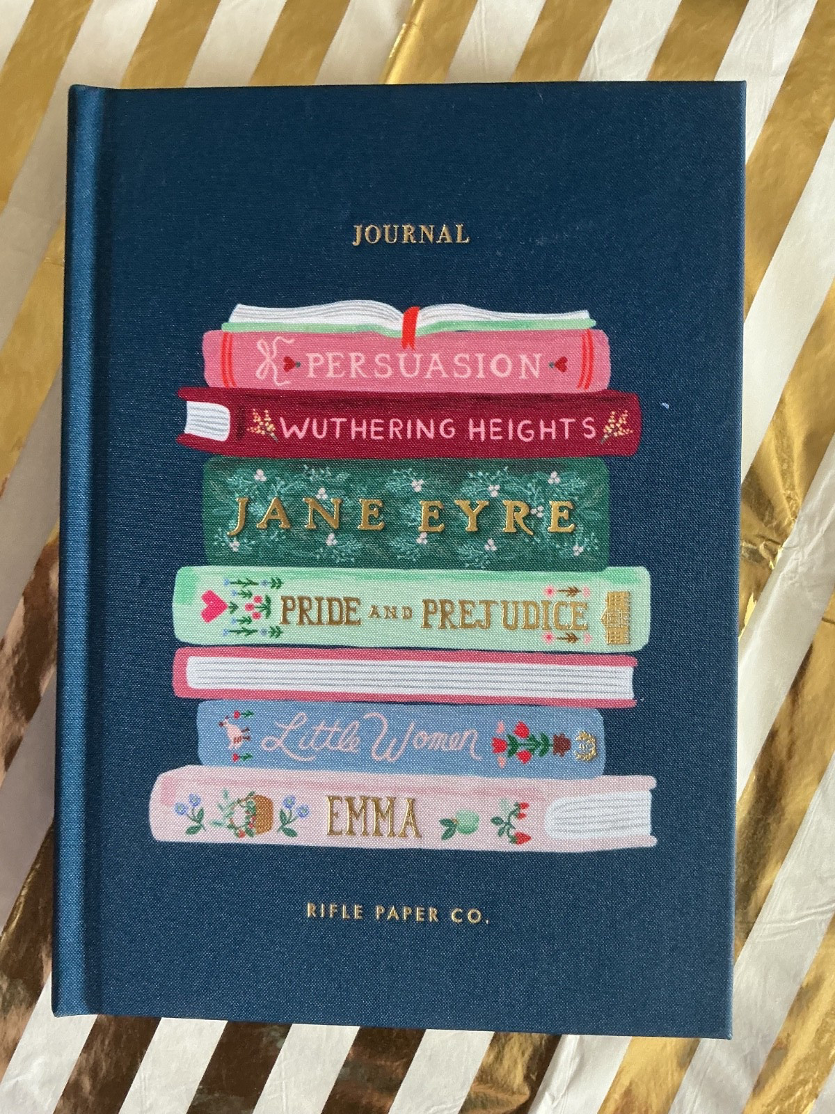 Rifle Paper Co Blue Journal Ladies Night Book Club – 240 Ruled Pages w/BONUS