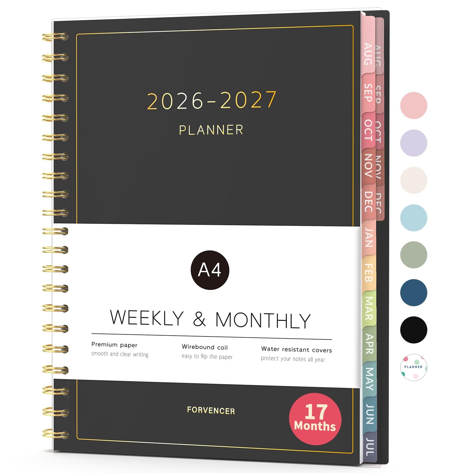 Aug 2026 Dec 2027 Planner, 17 Month Academic Planner 20262027, 8.5″ x 11″, C…