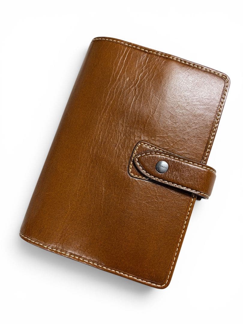 Marden FILOFAX System Planner, Bible Size brown leather Authentic rare solid