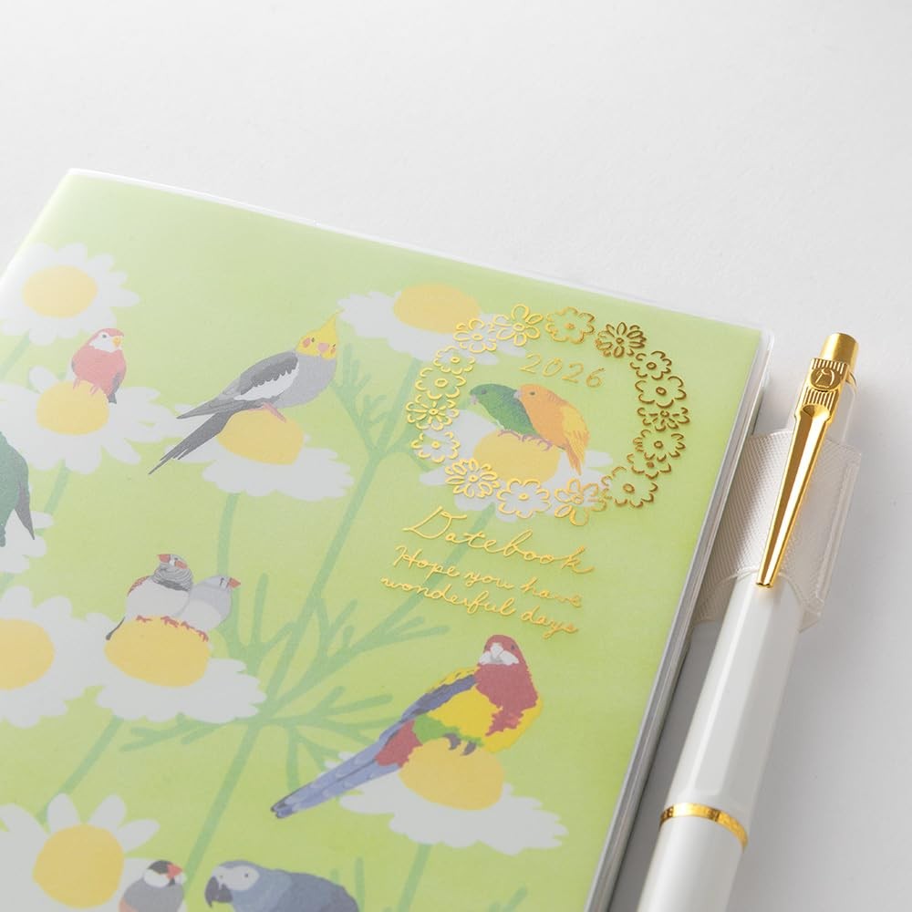 DESIGNPHIL midori Planner 2026 A6 Bird Pattern 22369006