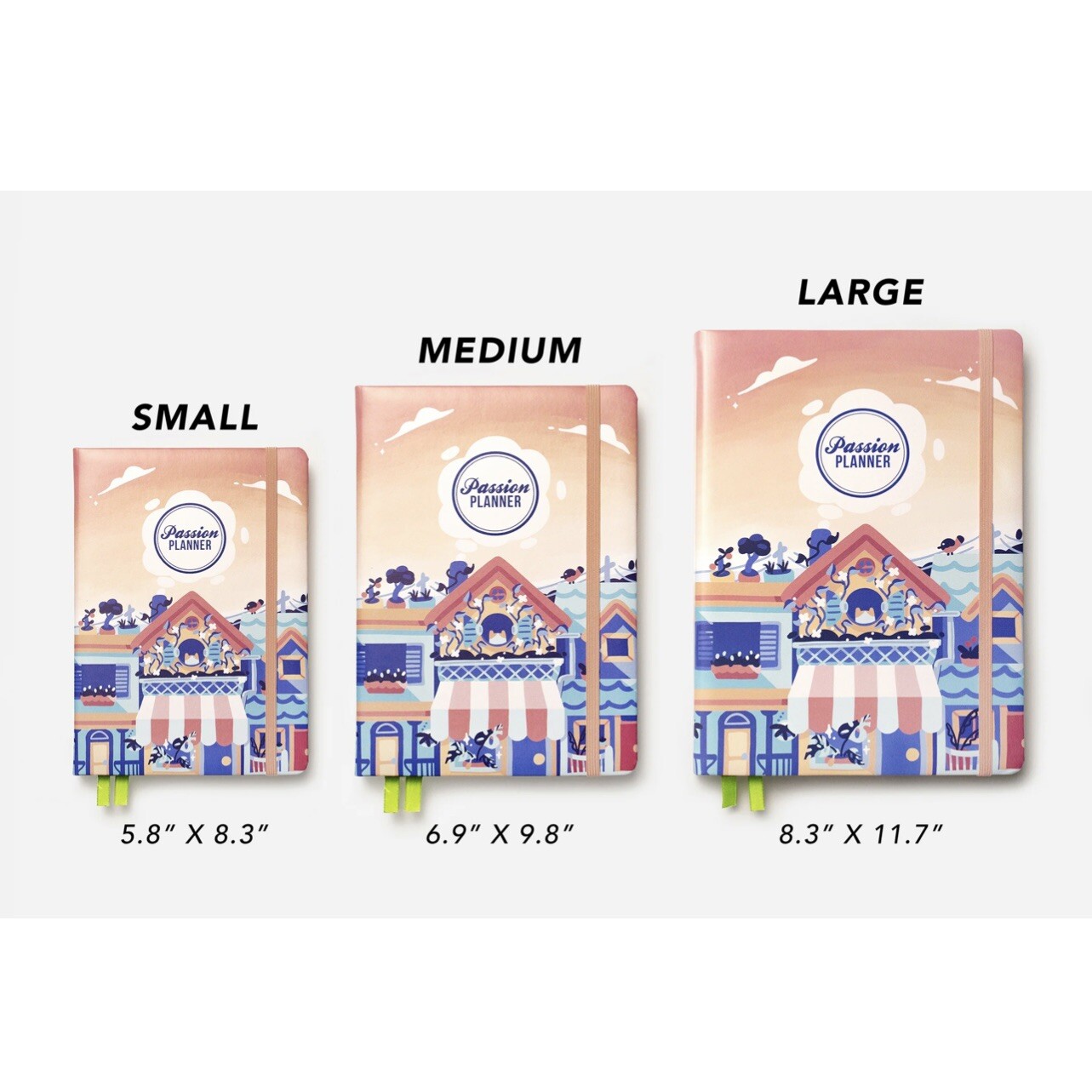 Passion Planner Hardcover Weekly Undated Planner Sunset Ave Small New Package
