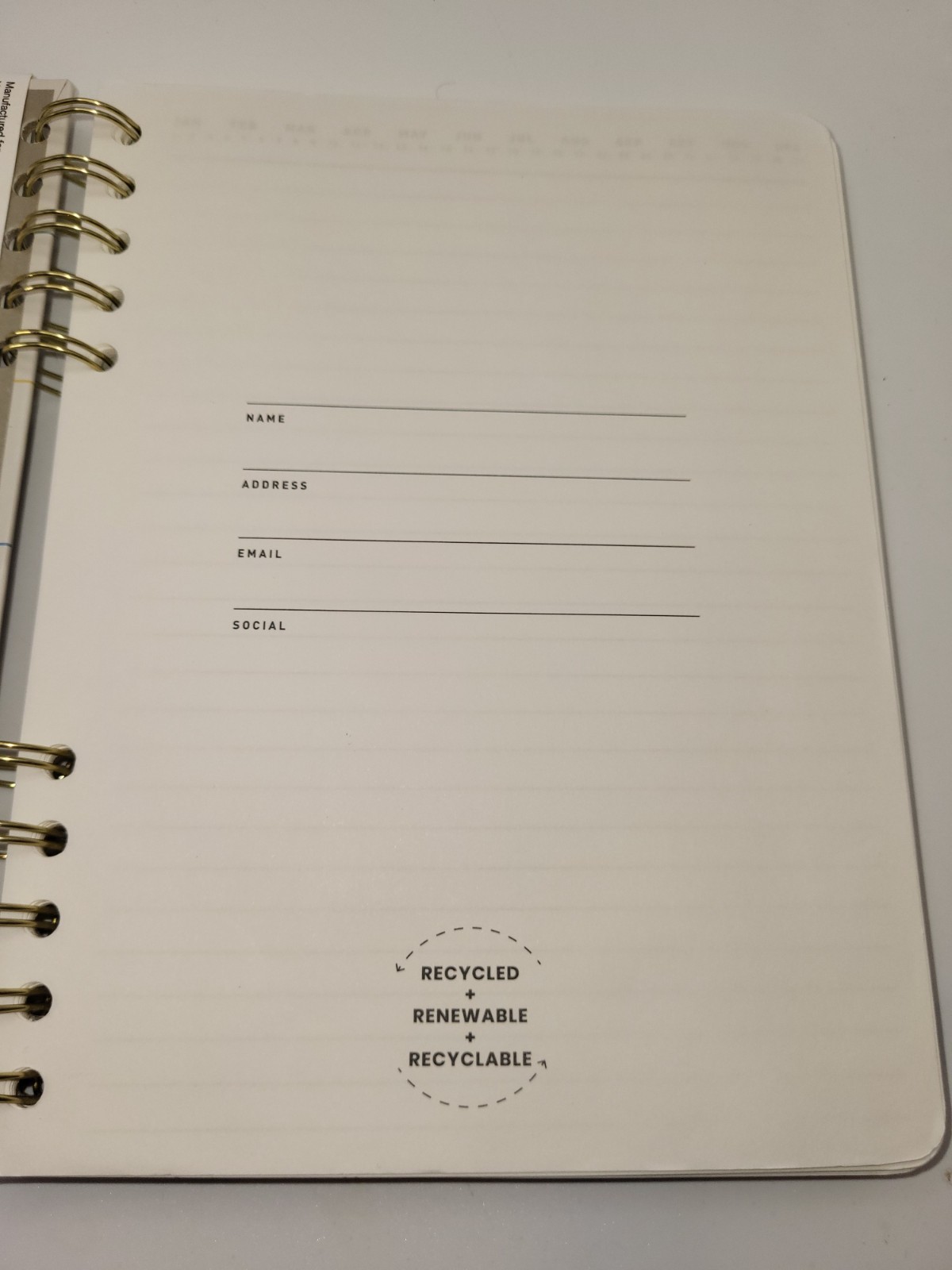 altitude Erasable Cover Notebook Weekly Planning Wet Erase Marker Perforated