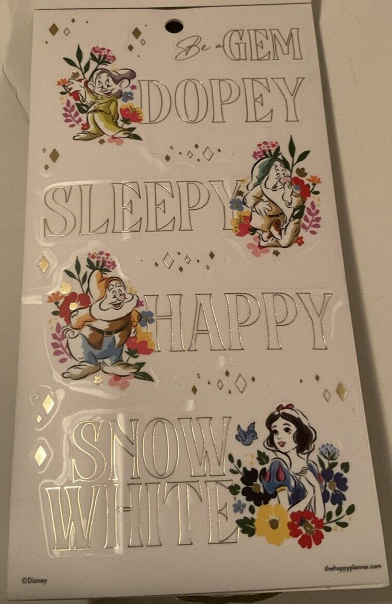 NEW! Happy Planner Disney SNOW WHITE & 7 DWARVES 532 Pcs FAST FREE ship! NICE!