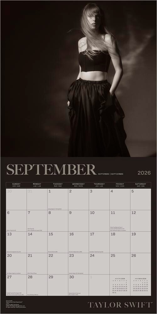 Taylor Swift OFFICIAL | 2026 12×24″ Square Wall Calendar | Plastic-Free