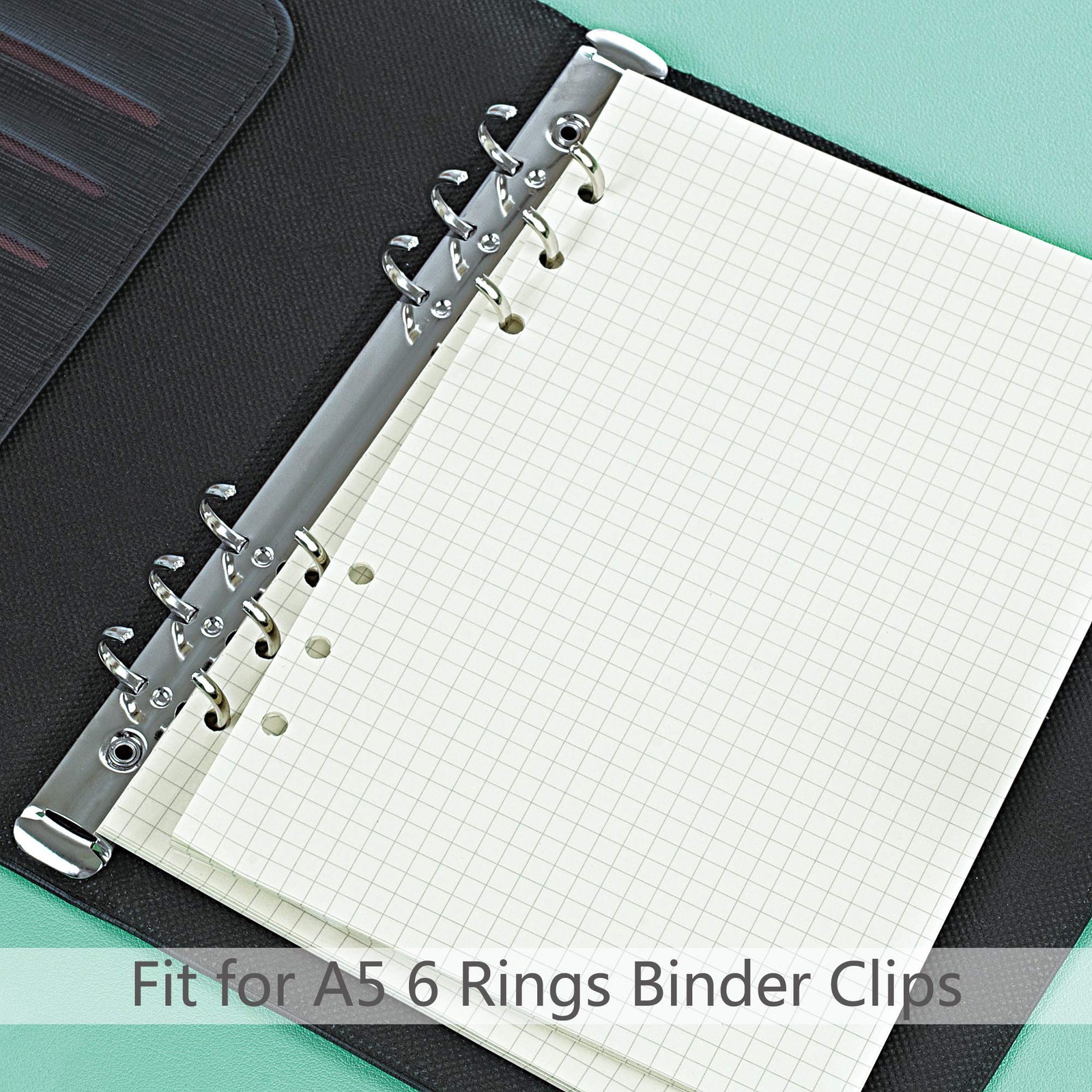 135 Sheets Planner Refill Paper, 210x142mm, 5mm 210x142mm（A5）, creamy color