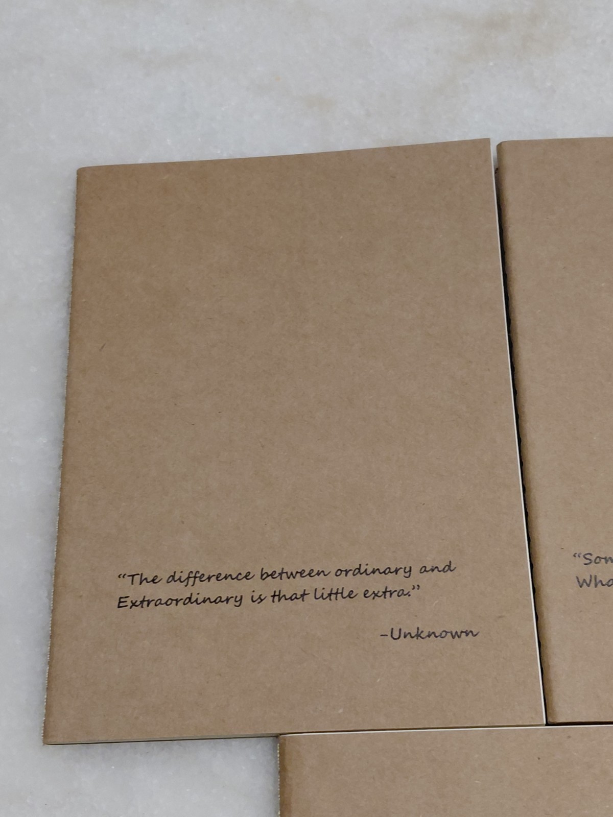 3 Pack Kraft Journals Motivational Quote Blank Writing Notebooks