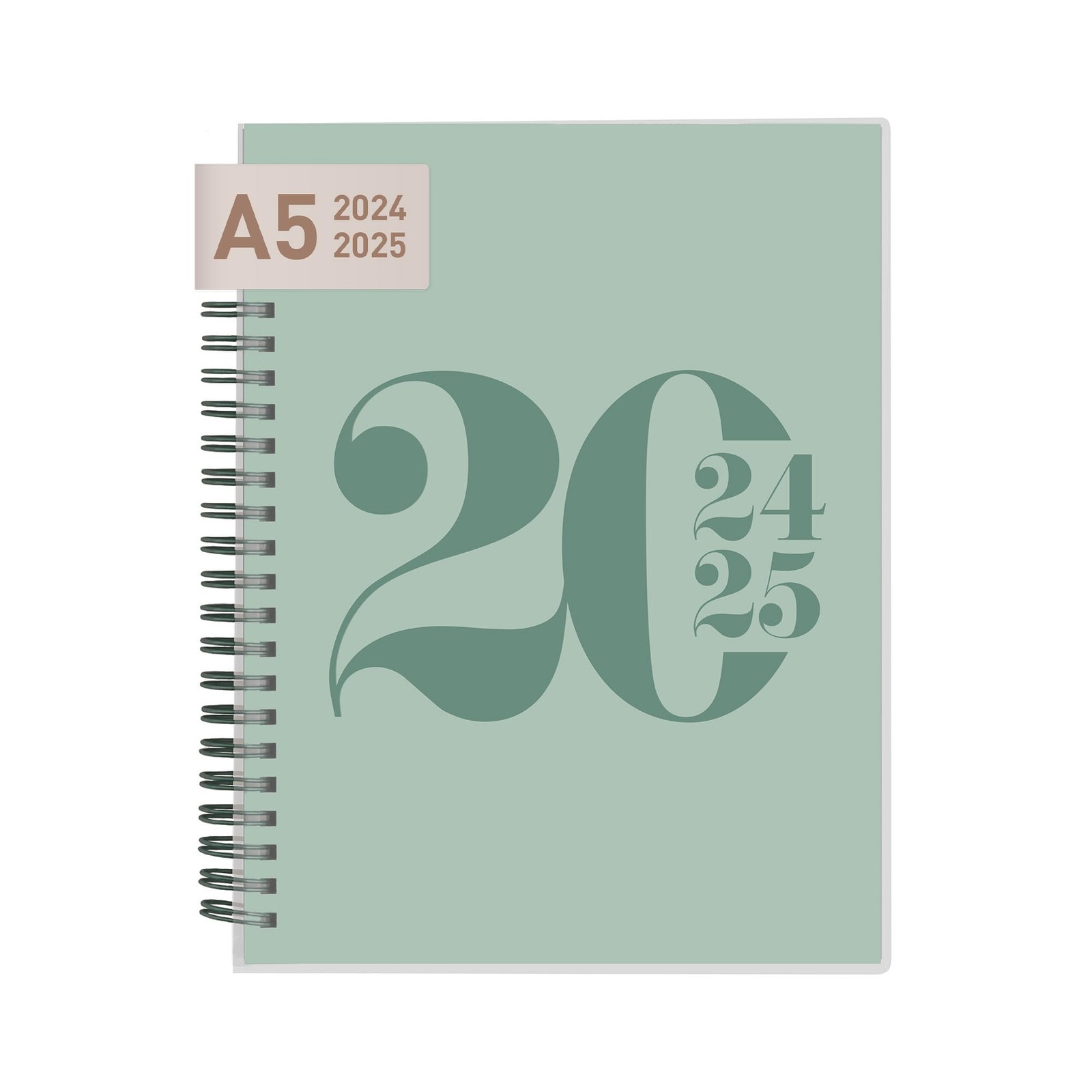 Student Planner 2025 2026, Twin Wire Binding, Agenda For , Green