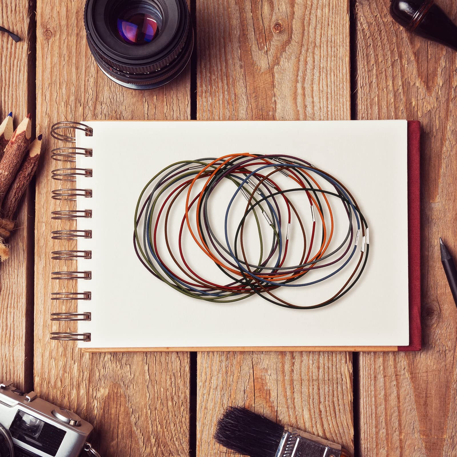 24 Pcs Elastic Bands for Notebook Connecting Inserts Notebook Elastic Spring …