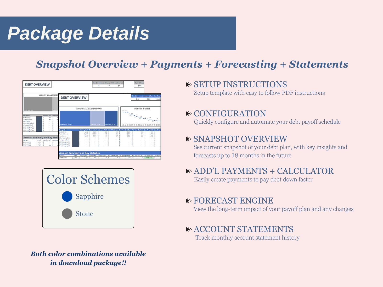 Ultimate Digital Monthly Automated Debt Payoff Planner Budget Template