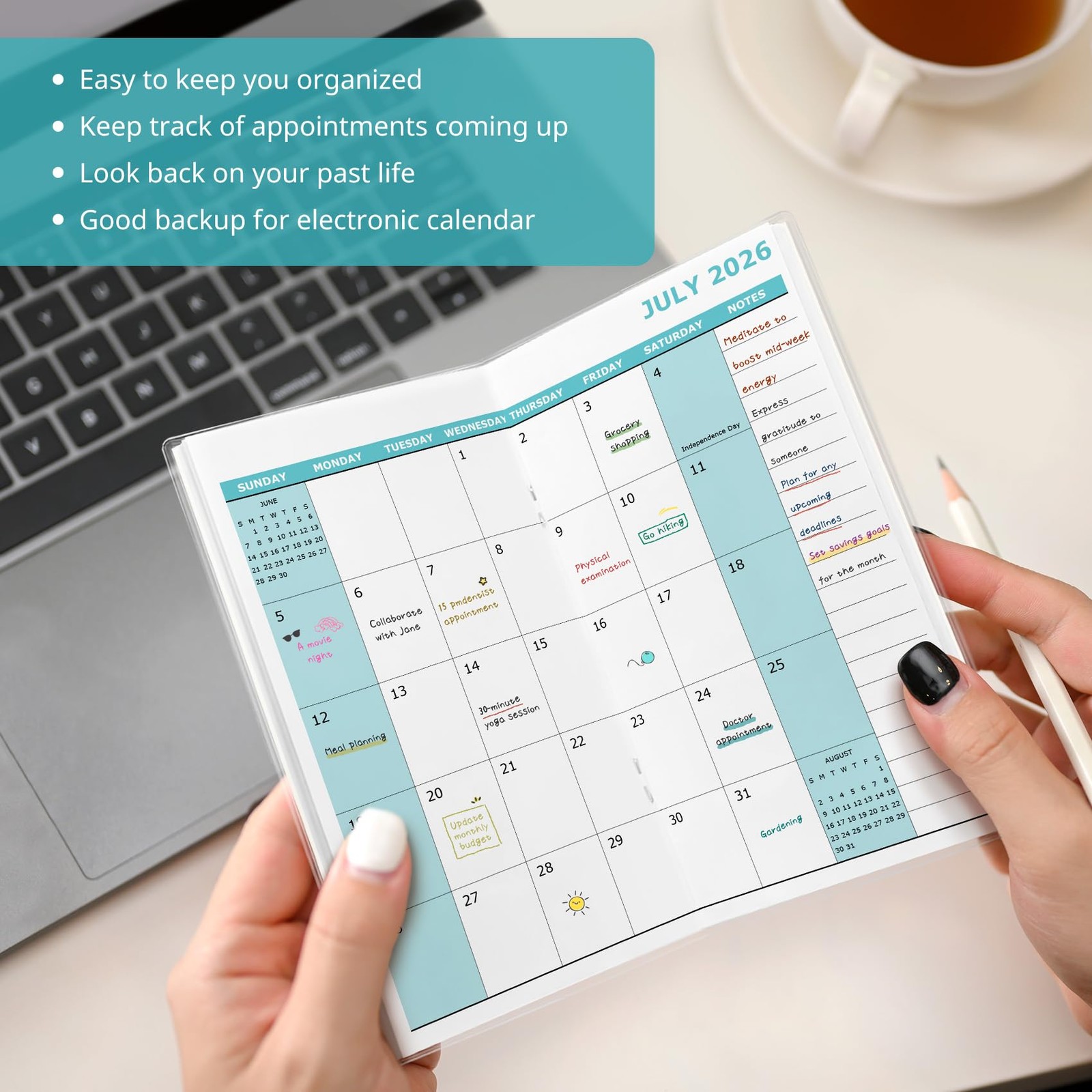 Pocket Calendar 2026-2028 for Purse, 2 Year Monthly Planner Pocket Size with …