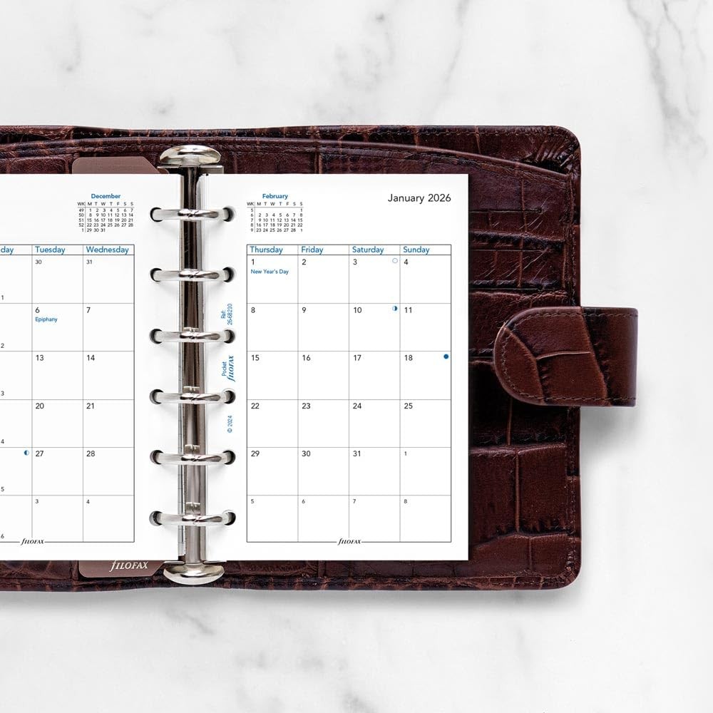 C68210-26 Pocket Size 4-3/4×3-1/4 Inch Month-To-View Calendar Diary Refill