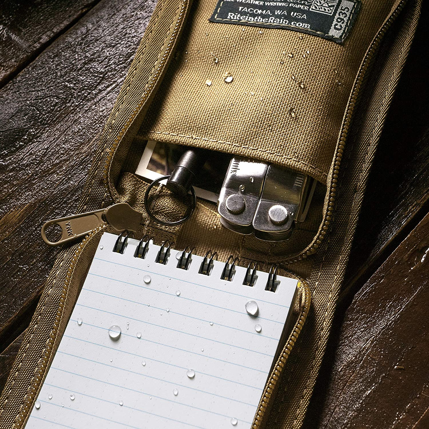 Weatherproof CORDURA Fabric Notebook Cover, 3″ X 5″, Tan Cover (No. C935)