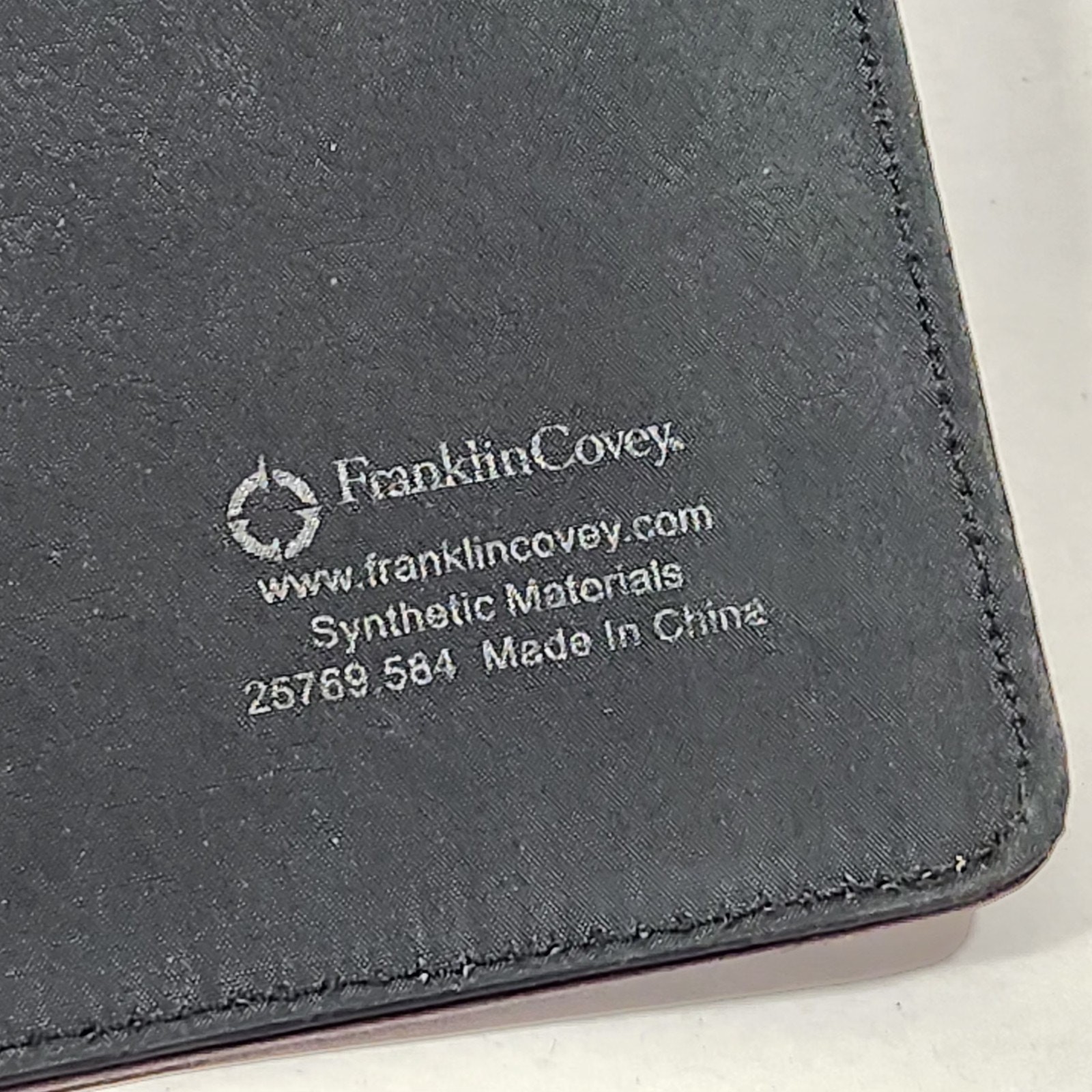 Franklin Covey Compact Planner 7 Ring Binder Full Zip Blue Nylon Organizer