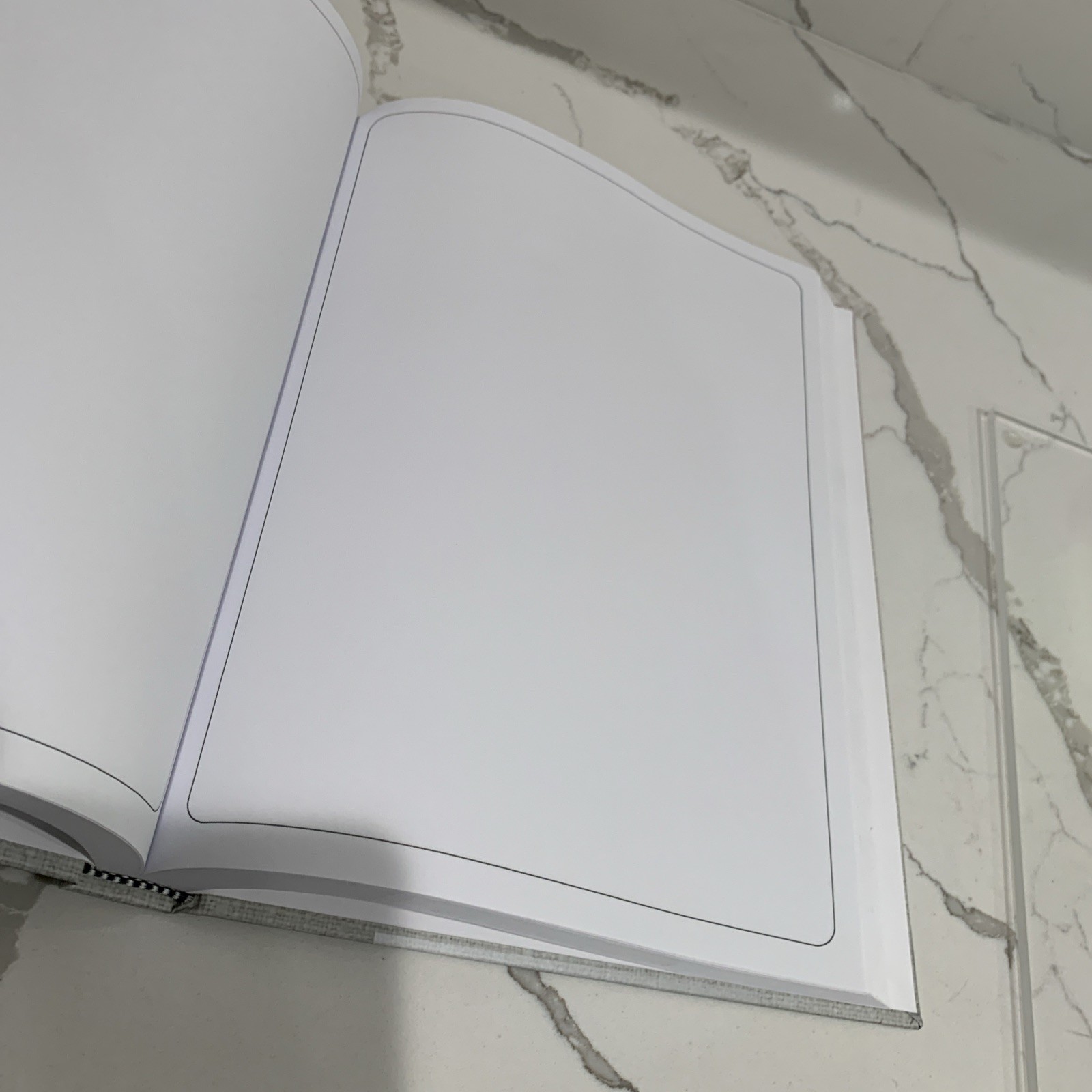 Large Thick Journal Notebook, Blank Papers, A4 Black, Plain, 416Pages