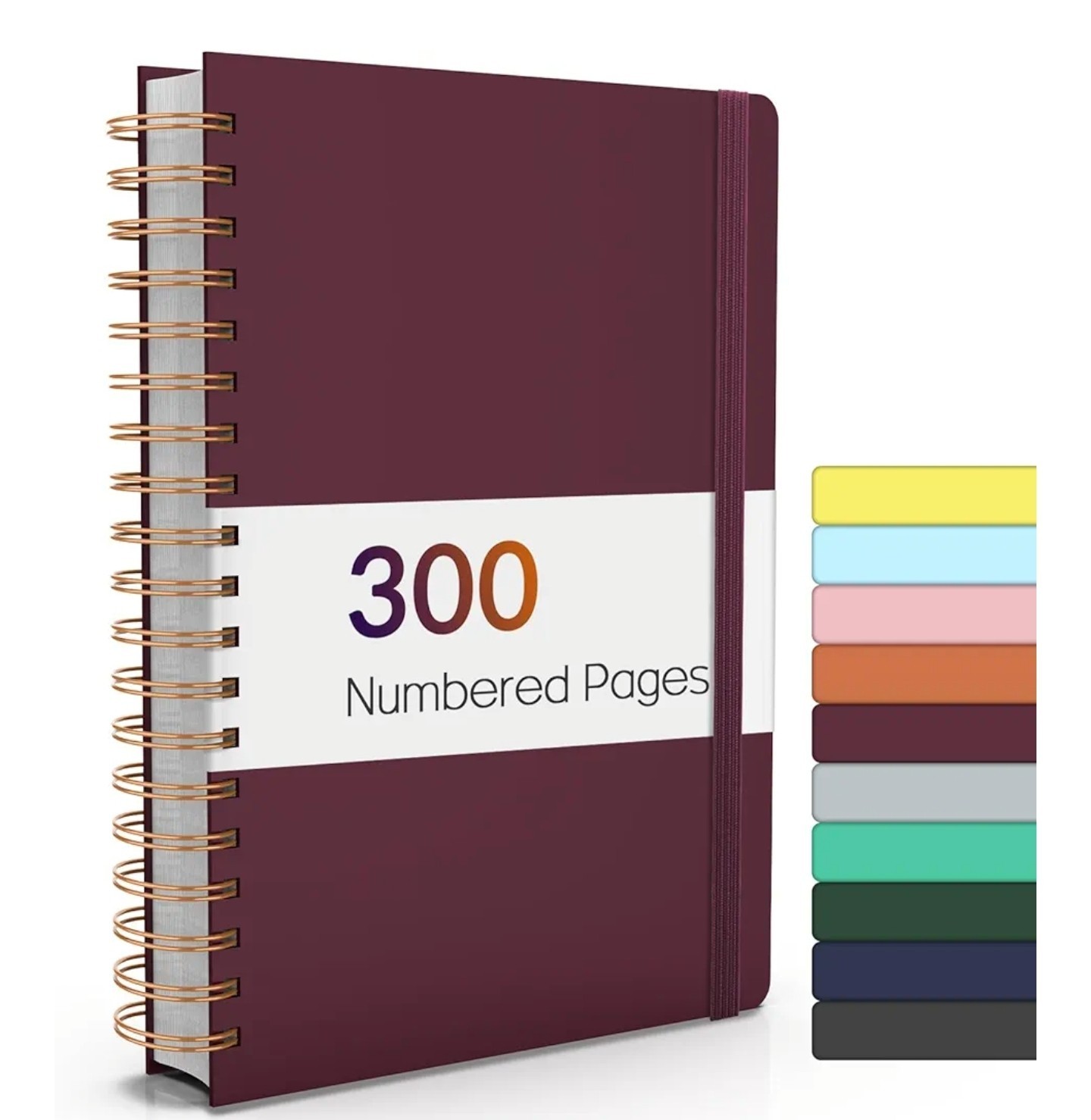 Forvencer 300 Numbered Page Notebook, B5 College Rule, Burgundy. + Pentel Pen!