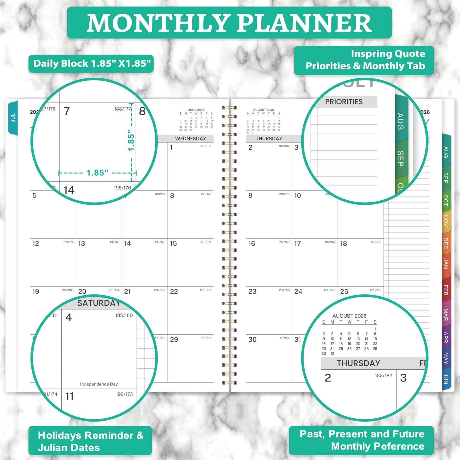2026-2027 Appointment Book – 2026-2027 Daily Hourly Planner July 2026 to June 2