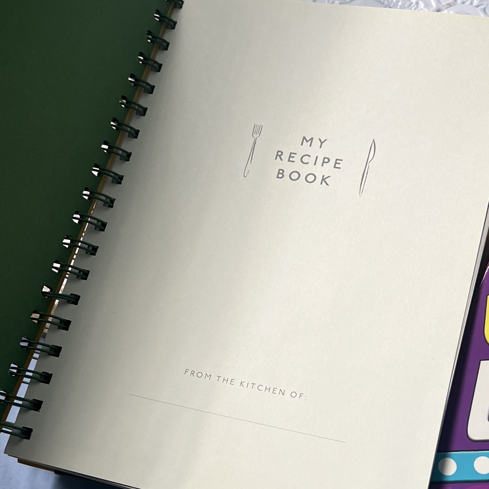 PAPIER Recipe Journal Spiral Bound Hardcover “A Home”