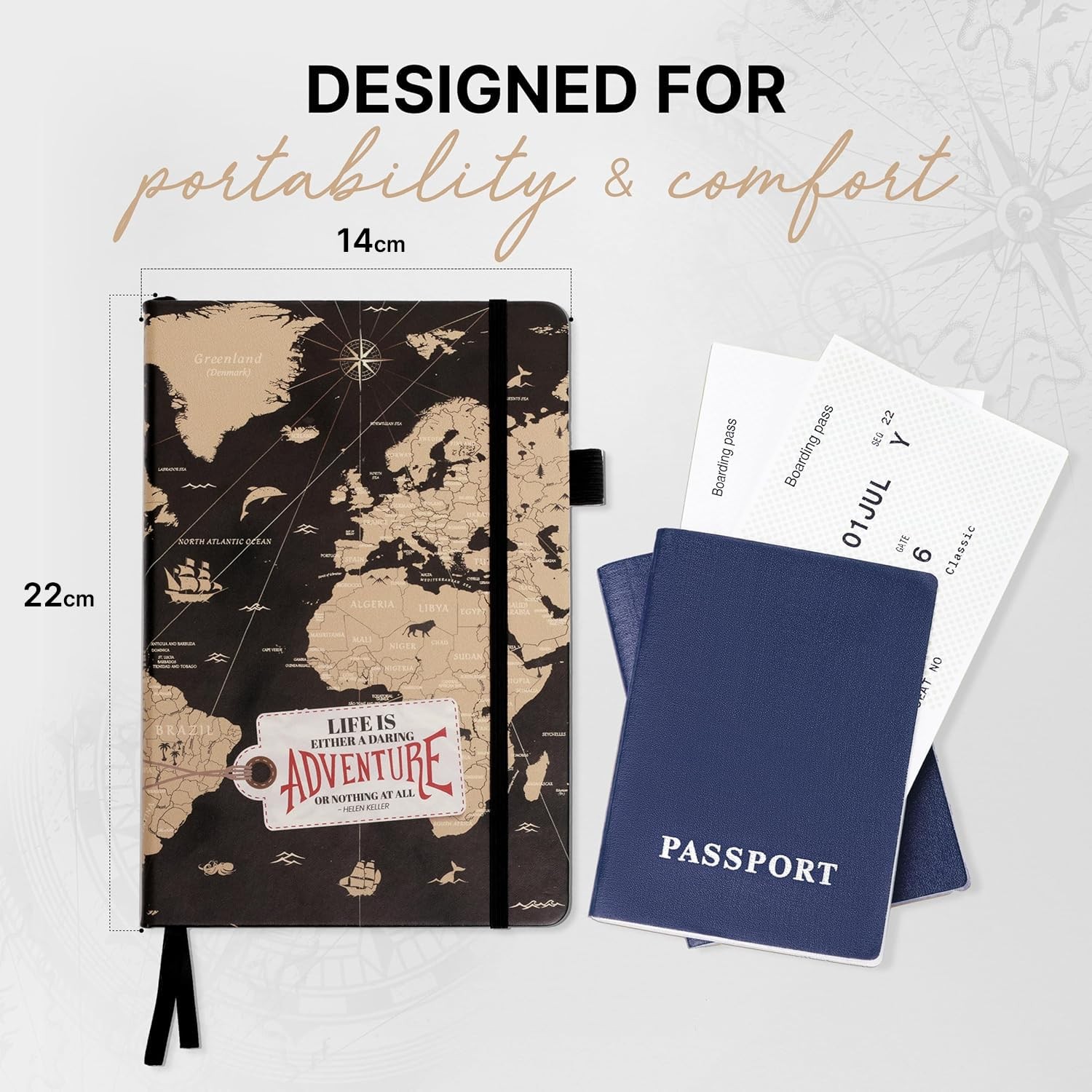 3-in-1 Prazoli Adventure Book, Travel Journal & Bucket Couple’s Map