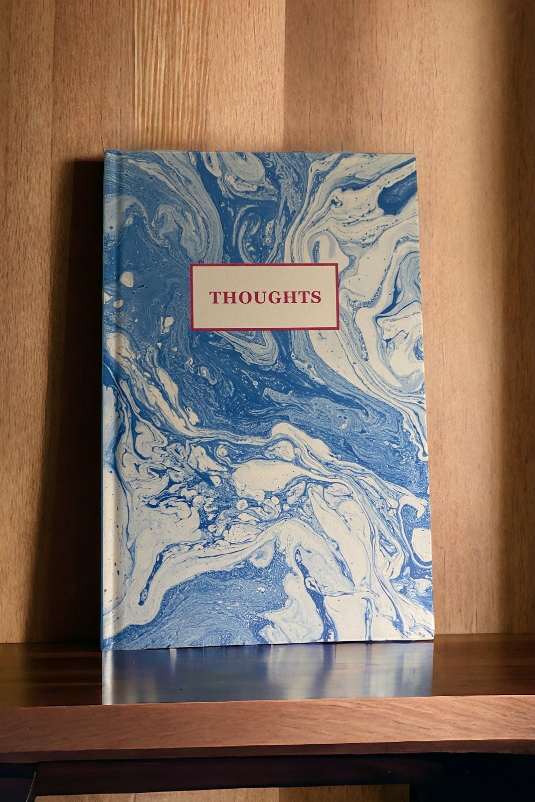 Journal Blue Swirl Marble Hard Cover New Thoughts Writing Tablet Notebook