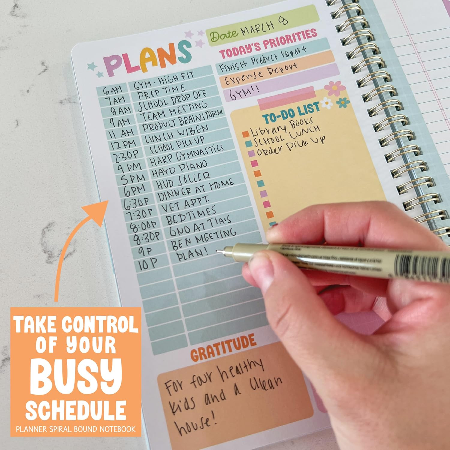 Daily Planner Undated – Undated Daily Planner with Hourly