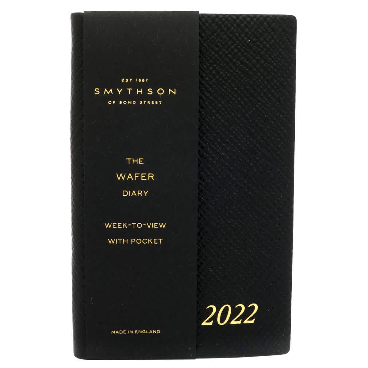 Smythson Black 2022 Wafer Diary With Pocket 1200238 BLACK