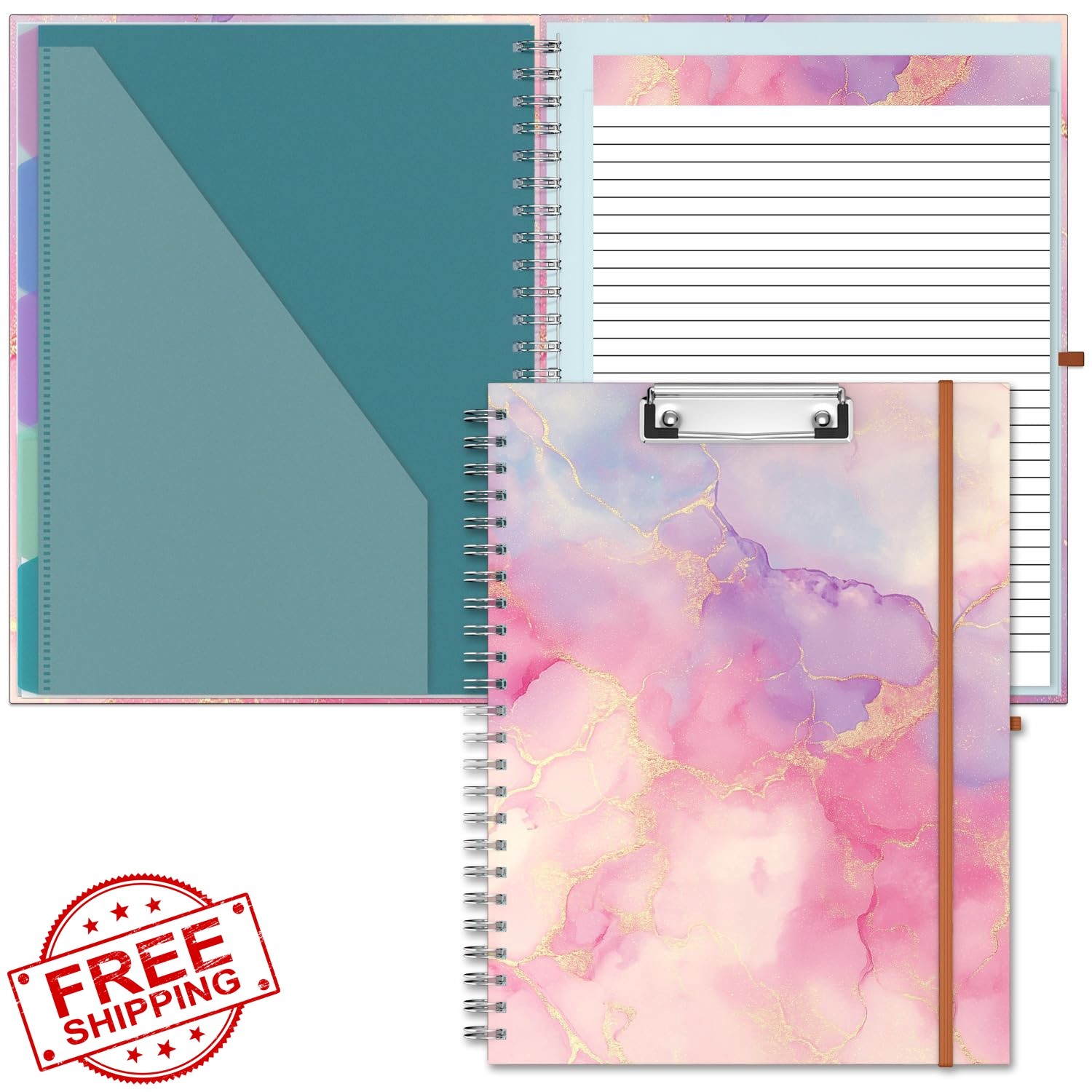 Hongri Portfolio Art Marble 12.8×9.7 Inch Notepad