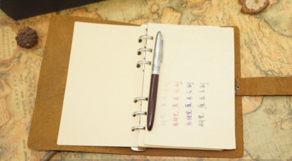 A6 Writing notes Notebook sketchbook Diary Notepad handmade leather brown Q283