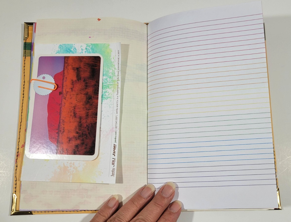 Handmade Junk Journal ‘Rainbow Dyed’ ~orange cover