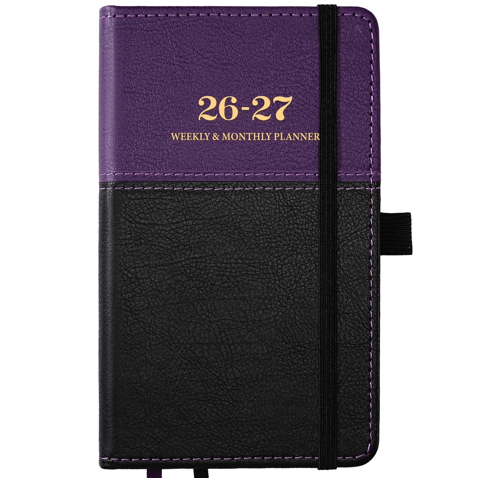 Pocket Calendar 2026-2027 for Purse- Planner from 6.4″ x 3.8″, Purple