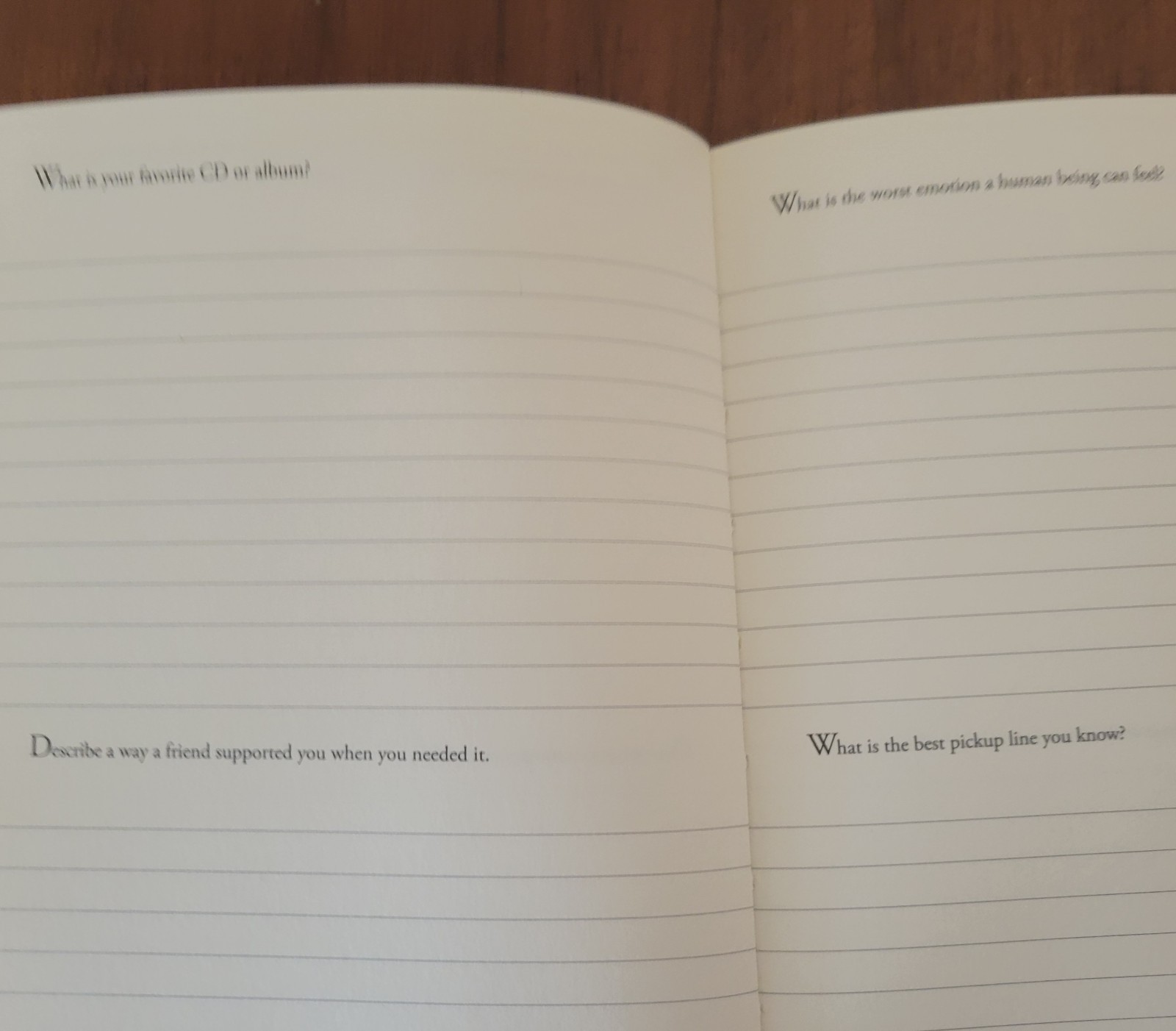300 Writing Prompts Open Bound High Quality Paper Lined Journal 204 Pages – Used