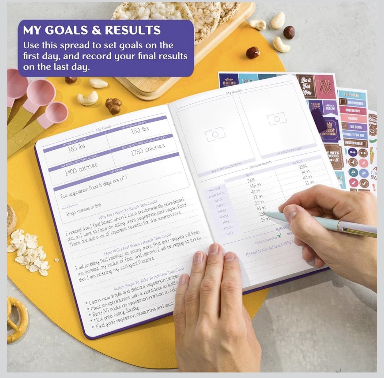 Legend Planner Wellness Planner Pocket Size 3.9×6.3″ Purple, Lifestyle NEW