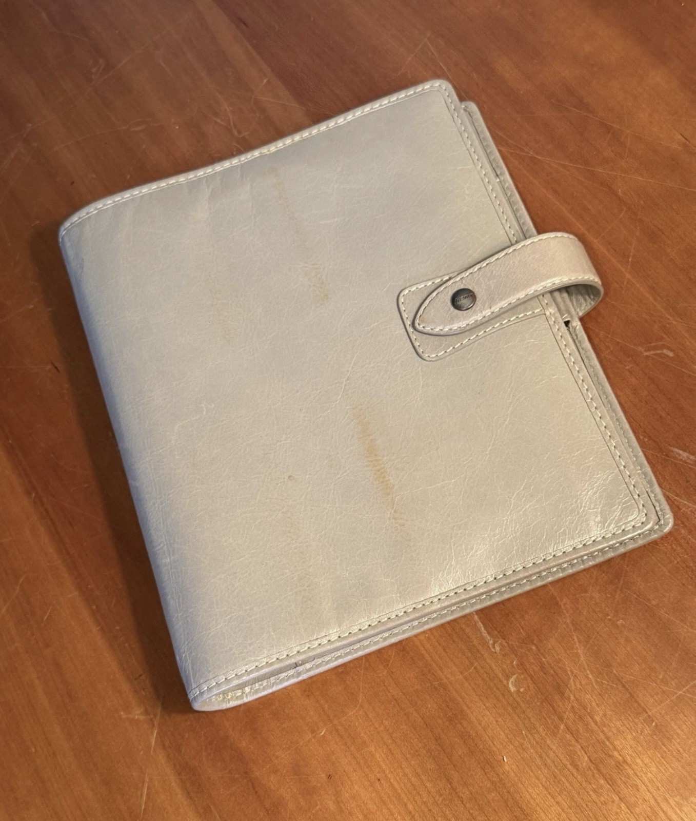Filofax Malden A5 Stone Leather 6 Ring Organizer Planner Binder