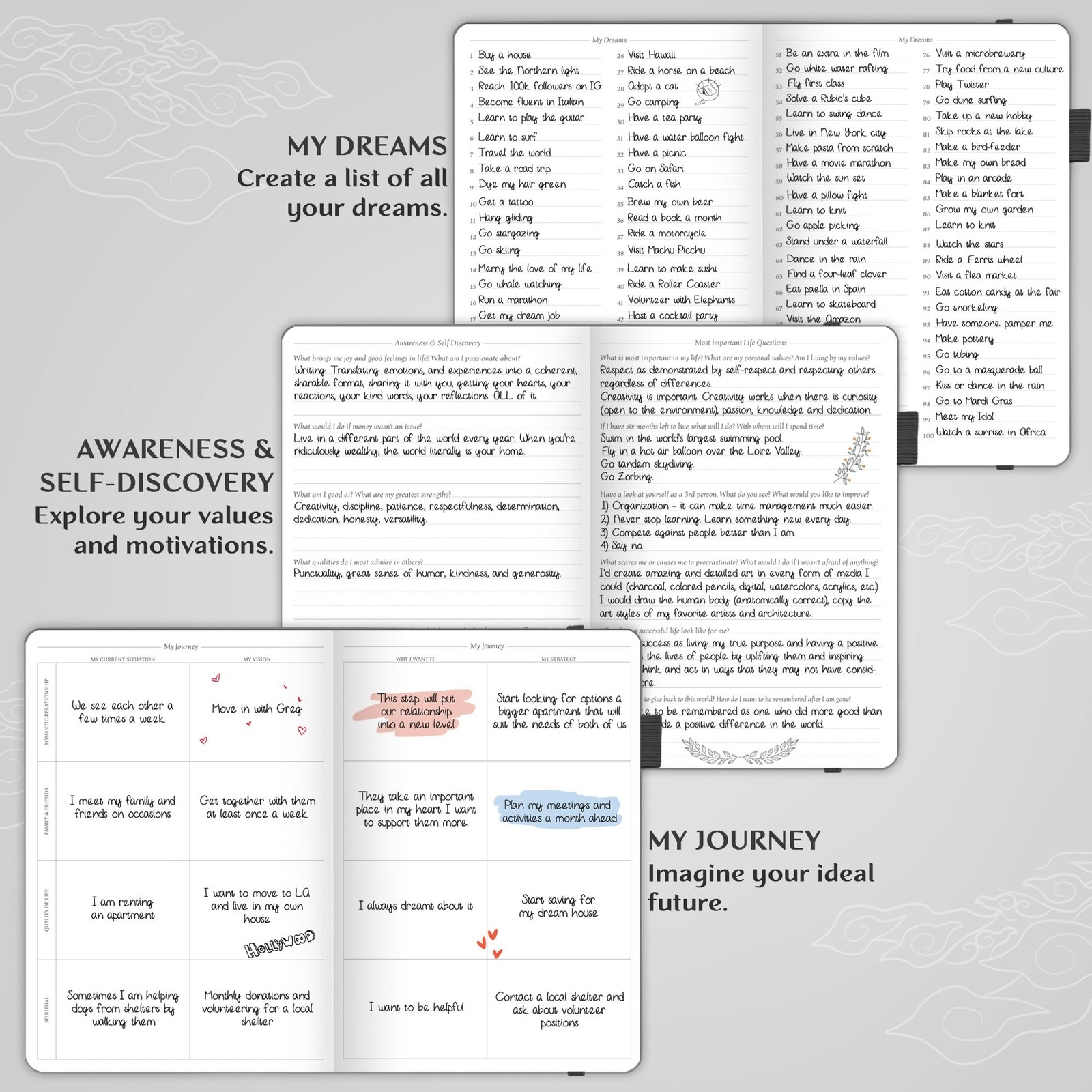 Legend Planner PRO – Deluxe Weekly & 7 x 10 inches, Mystic Gray + Gold Foil